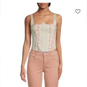 WeWoreWhat Floral Striped Women's Top